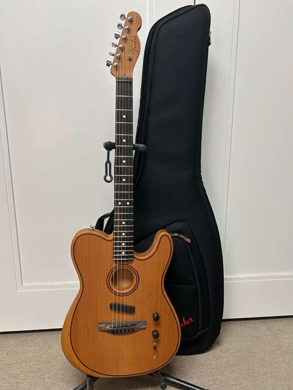 Fender American Acoustasonic Telecaster Acoustic Electric Guitar All-Mahogany - Natural image 1