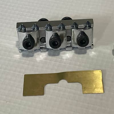 1990's Japan Ibanez RG & S Series Guitar Chrome 1 11/16" Locking Nut & Retainer Bar image 3