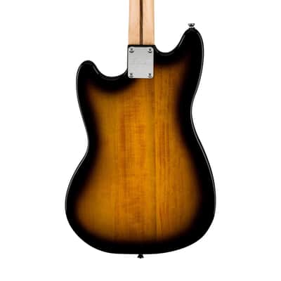 Squier Sonic Mustang Electric Guitar w/White Pickguard, Maple FB, 2-Color Sunburst image 4