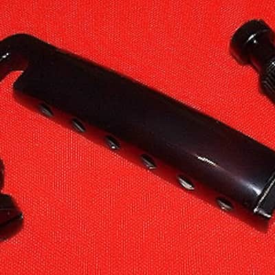 Guitar Parts STOP BAR Tailpiece Stopbar - BLACK image 1