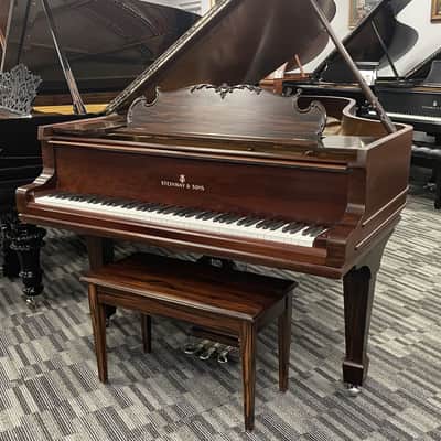 Steinway Model B 6'11" Grand Piano 1888 (Restored) - Satin Brazilian Rosewood image 2