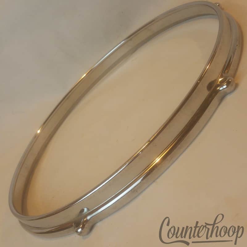 Premier 12"Pre-International Die-Cast Tom Drum Rim Hoop Chrome Metric Vintage60s image 1