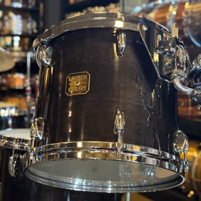 VINTAGE 1980's Gretsch Square Badge Factory Original Drum Set in Gloss Ebony - 16x22, 10x10, 10x12, 11x13, 16x16 image 7