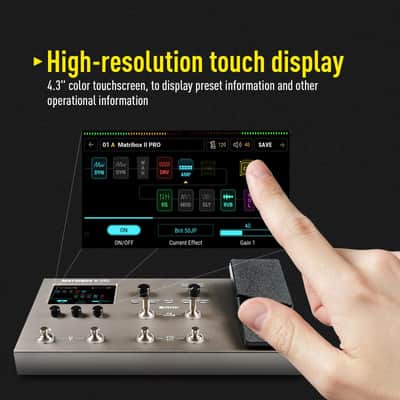 SONICAKE Matribox II Pro - Multi Effects Guitar Pedal with Expression, 240+ Built-in Guitar Effects, Amp Modeling, IR Cabinet Simulation, FX Loop, MIDI Stereo OTG USB Audio Interface Color TouchScreen image 3