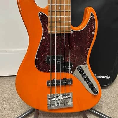 Sadowsky MetroExpress Hybrid P/J 5 String Bass w/Maple Fingerboard - Candy Apple Orange image 2