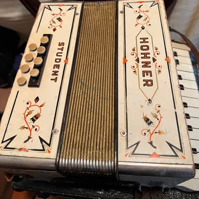 hohner student accordion. see details white image 1