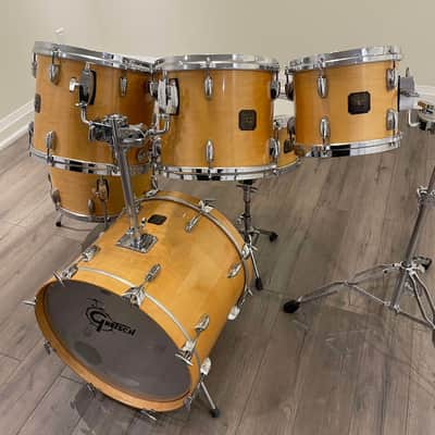 Vintage Gretsch USA Custom Square Badge Drum Kit – Natural Maple - 1980's image 11