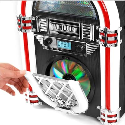 Victrola VJB-125 Retro Desktop Jukebox with CD Player, FM Radio and Bluetooth image 5