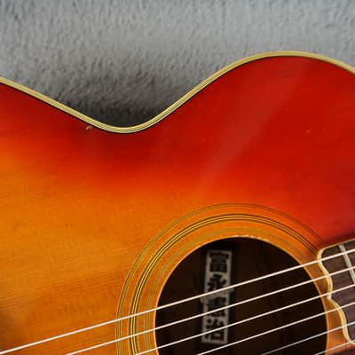 Morales M350 Jumbo Acoustic Japan Sunburst w/ Hard Case image 10
