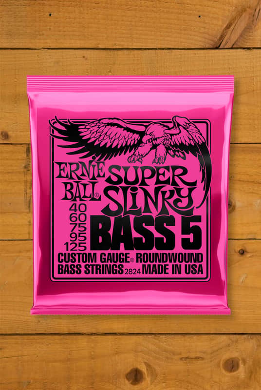 Ernie Ball Super Slinky Nickel Wound 5-String Bass Guitar Strings - 40-125 image 1