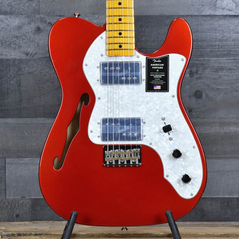 Mint Fender American Vintage II 1972 Telecaster Thinline - Candy Apple Red with Hardshell Case image 1
