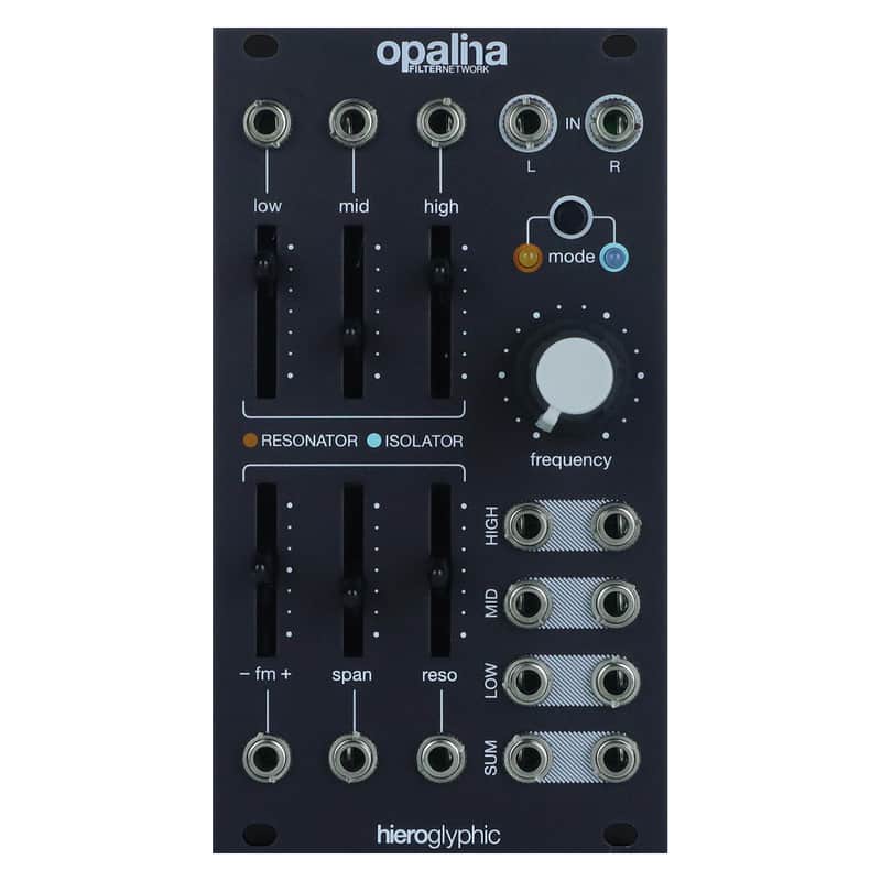 Hieroglyphic Opalina Eurorack Stereo Filter Module (Black) image 1