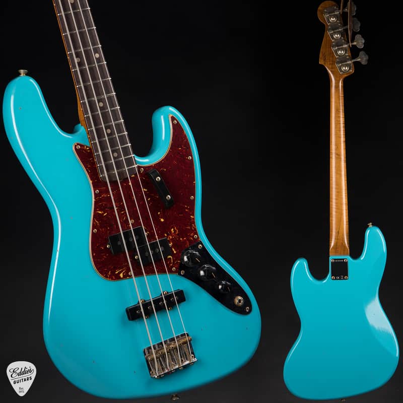 2024 - Fender Custom Shop 1964 Jazz Bass Journeyman Relic P/J - Taos Turquoise image 1