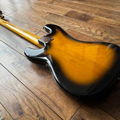1999 Fender PB-62 Precision Electric Bass 1962 Reissue Sunburst Mirror Guard MIJ Japan image 12