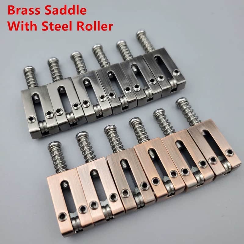Japanese-made single tremolo mini double tremolo electric guitar bridge roller saddles brass saddles string saddles 10.5 image 1