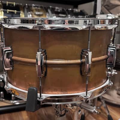 Ludwig LC608R 14x8 Raw Copperphonic 2020-present - Raw Copper Patina image 5