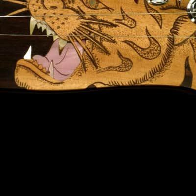 Blueberry Guitar Handmade Electric Guitar Tiger Motif 2022 - Hand Carved & Hand Made image 11