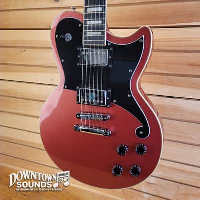 2021 D'Angelico Premier Atlantic Single-Cut Electric Guitar with D'Angelico Gig Bag - Oxblood, 8lbs 4oz image 1