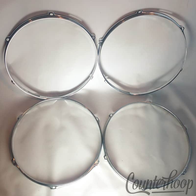 *Pearl 4x 14" Snare Drum Resonant Side Rims/Hoops Triple Flange 6-Hole Lot Set* image 1