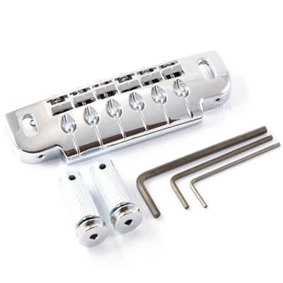 NEW Gotoh 510UB Wrap Around Bridge Tailpiece w/ Stud Lock - CHROME