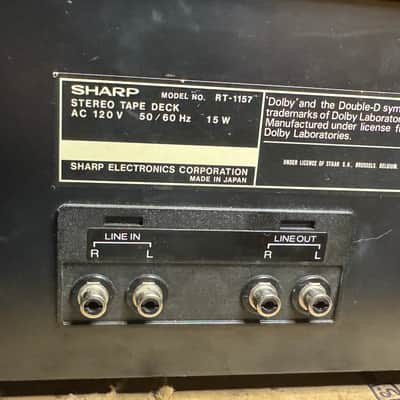 Sharp RT-1157 Stereo Cassette Deck – Serviced, Working – AS-IS image 8