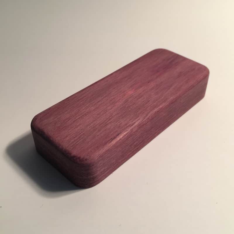 Guilford Purpleheart P-90 Pickup Cover - No Pole Piece Holes - 1 Cover Natural Wood image 1