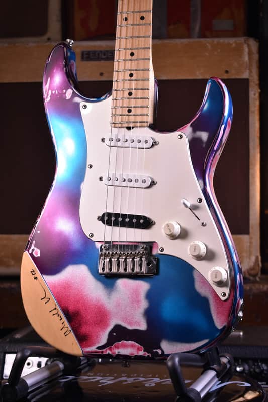 Michael Landau's Signature Guitar - 1992 Psychedelic Vomit Elite!