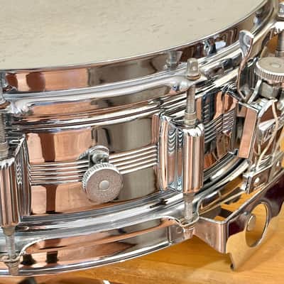 Vintage Rogers Dynasonic 5x14 Snare Drum COB Chrome Over Brass 100% ORIGINAL! image 3
