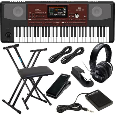 Korg Pa700 61-key Arranger Workstation, Keyboard Stand, Bench, Presonus HD9, Nektar NX-P, Sustain Pedal, Nektar NP-1, (2) 1/4 Cables Bundle