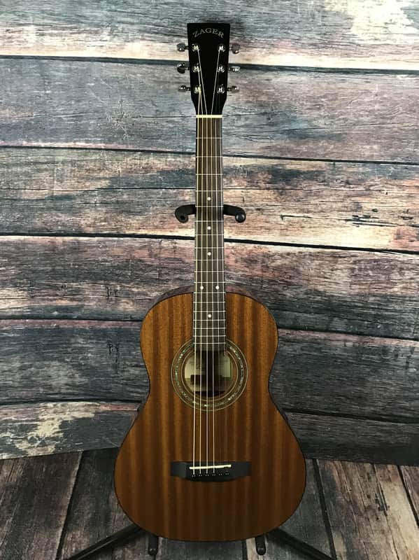 Used Zager 2012 EZ-Play ZAD-15 Mahogany Parlor Guitar with Gig Bag image 1