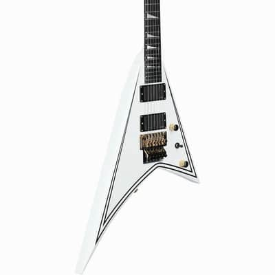 Jackson MJ Series Rhoads RR24MG - White with Black Pinstripes (FREE JACKSON HARDSHELL CASE!) image 2