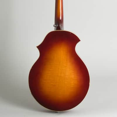 Florentine K-72 Hollow Body Electric Mandolin, made by Kay,  c. 1959, original grey chipboard case. image 2