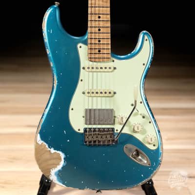 Xotic XSC-2 Swamp Ash HSS S-Style w/ Roasted Flame Maple Neck – Lake Placid Blue image 2