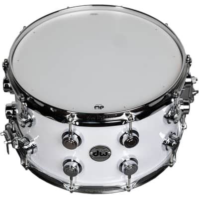 Drum Workshop Collectors Series 8x14 Snare Drum - White Glass image 3