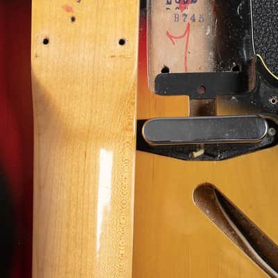Fender Telecaster Custom with Bigsby Solid Body Electric Guitar (1968), ser. #219957, original black tolex hard shell case. image 14