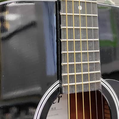 Denver DF44S-BLK Folk Full-Size Acoustic Guitar - Black Gloss image 5