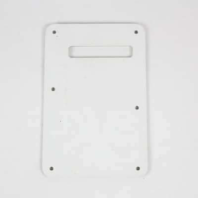 1991 Vintage Fender Stratocaster Plus/Deluxe/American Standard White Tremolo Back Cover USA Strat 1990s image 4