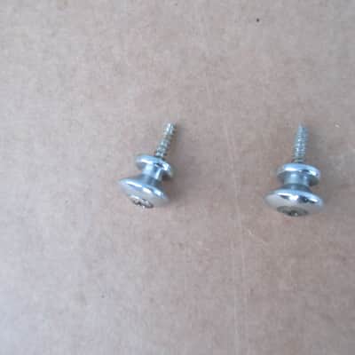 Vintage 1960s Teisco Silvertone Kay Univox Guitar Strap Buttons W Screws Japan image 2