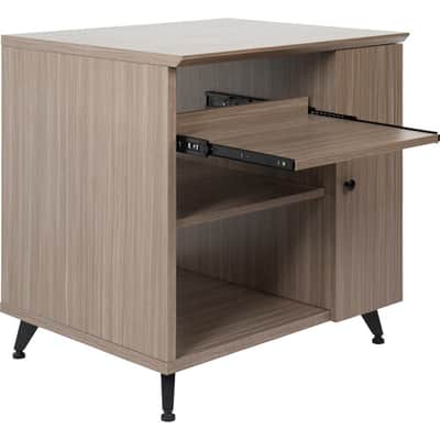 Gator Elite Furniture Series Rolling Rack Sidecar Cabinet in Driftwood Grey Finish with Configurable Rack Space & Shelving GELITESIDECAR-GRY image 3