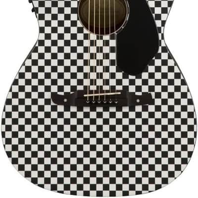 Fender Tim Armstrong Hellcat Concert Acoustic Guitar, Checkerboard, Walnut Fingerboard image 2