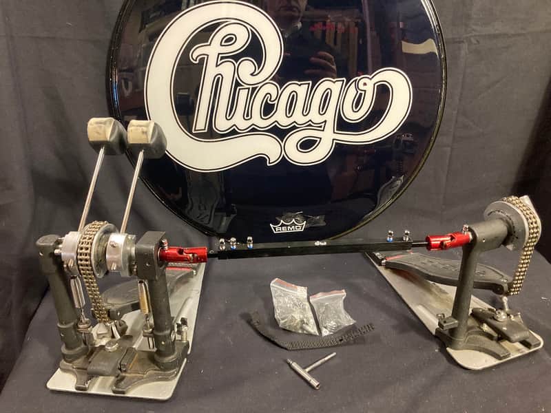 DW - Tris Imboden's Chicago, 9000 Series Double Bass Drum Pedal in Hard Case image 1