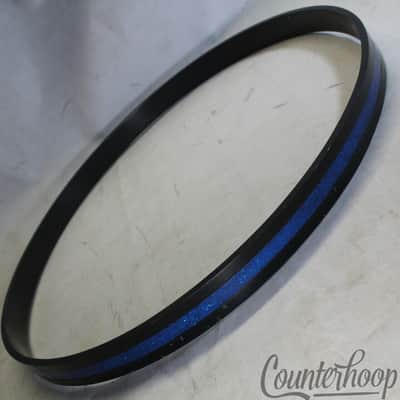 Rogers 22"Bass Drum Blue Sparkle Hoop/Rim Cleveland Holiday 6Ply Maple Vintage60 image 3