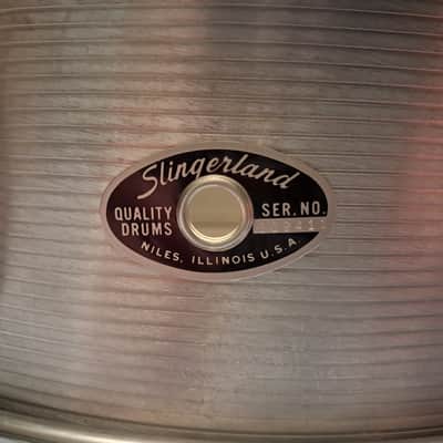 Slingerland No. 140 Student Model 5x14" Aluminum Snare Drum with Rapid Strainer 1967 - 1979 - Ribbed Aluminum image 7