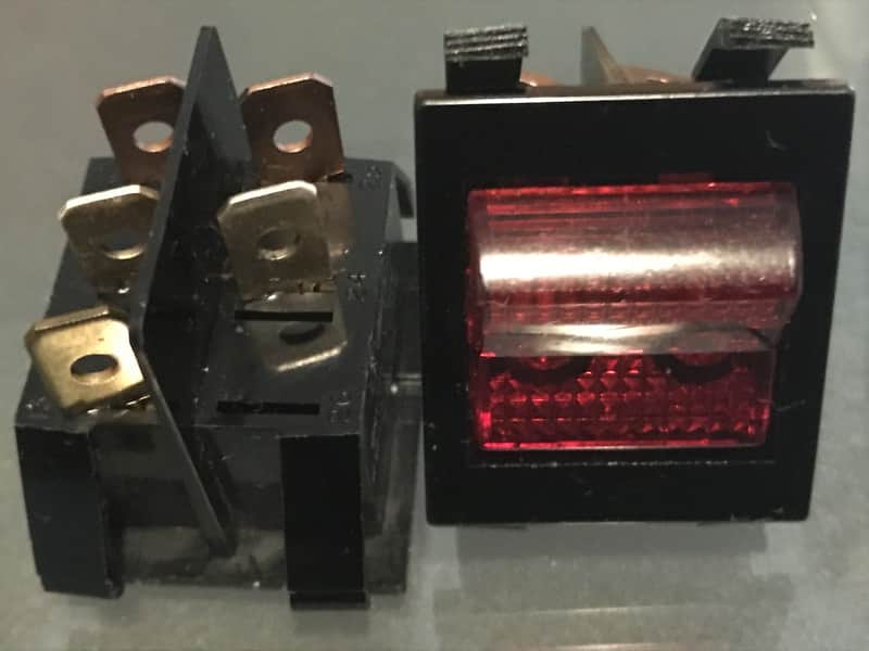 Marshall NOS UK made switches for European 220v JMP and JCM 800 amplifiers 70's-80's 5 pin image 1
