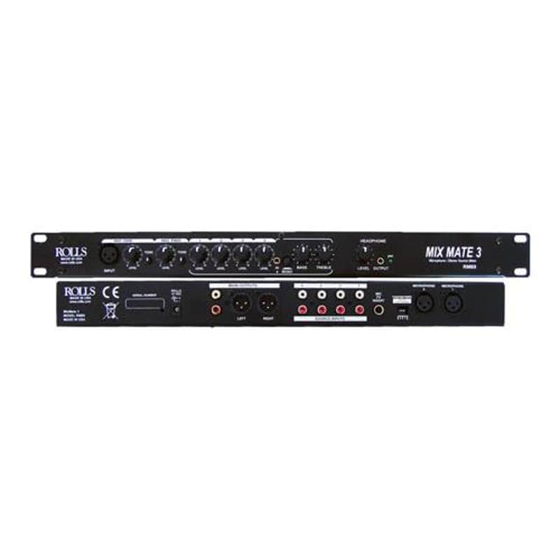 Rolls Mix Mate 3 6-Channel Stereo Line / Microphone Mixer image 1