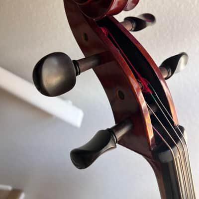 Beautiful 4/4 Panis Angelicus Cello w/ Bow & Hard Rolling Case image 12
