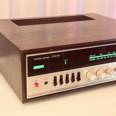 πΆβ¨ Harman Kardon 330B / HK 330B Vintage Stereo Receiver w/ Original Wood Cover β Serviced, Cleaned, Tested image 4