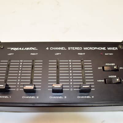 Realistic 4-Channel Stereo "Mike" Microphone Mixer 32-1105A w/ Box image 2
