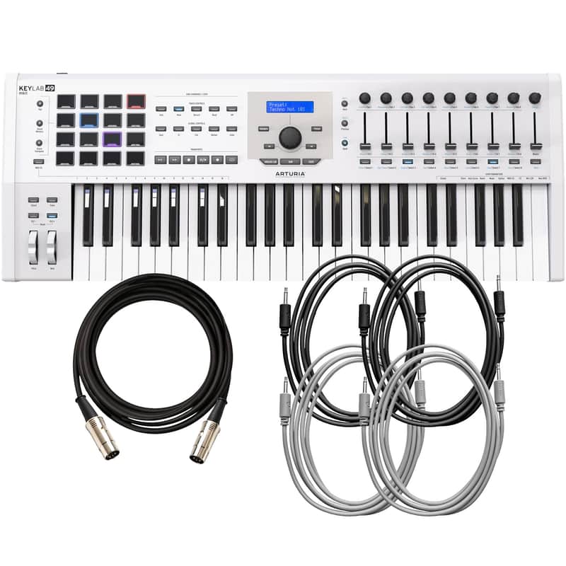 Arturia KeyLab MkII 49 MIDI/USB/CV Controller - White - Cable Kit image 1