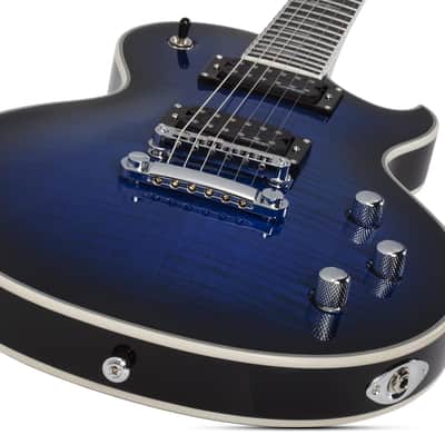 Schecter Solo-II Supreme See-Thru Blue Burst image 2